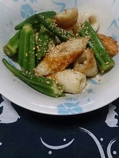 パパのおつまみ!簡単オクラとちくわ和え!-レシピのメイン写真