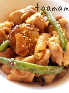 簡単!ご飯が進む♪茄子と鶏肉の甘だれ炒め-レシピのメイン写真