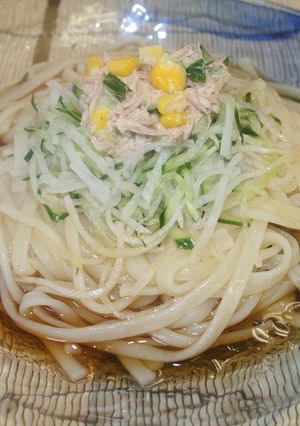 お酒の後の一杯に　梅しそぽん酢そーめん-レシピのメイン写真