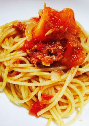 フライパン一つで☆簡単トマトツナパスタ-レシピのメイン写真