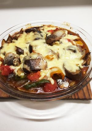 鯖缶とトマトのチーズ焼き-レシピのメイン写真