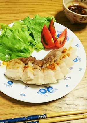 炊飯器でゆで豚のピリ辛ダレ-レシピのメイン写真