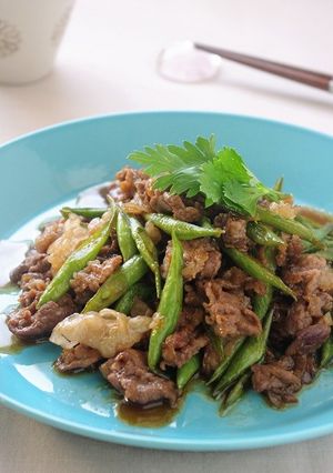 牛肉といんげんのオイスターソース炒め-レシピのメイン写真