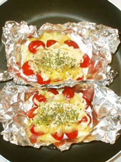 プチトマトのバジル・チーズマヨネーズ焼き-レシピのメイン写真