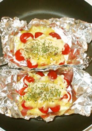 プチトマトのバジル・チーズマヨネーズ焼き-レシピのメイン写真