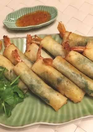 タイのエビ揚げ春巻き〜ポピアトートクン-レシピのメイン写真