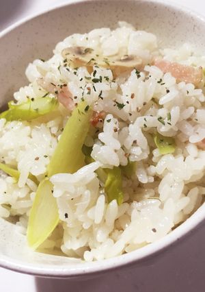 アスパラベーコンの炊き込みご飯-レシピのメイン写真
