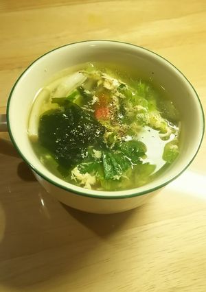 時短　レタススープ☆すぐできる!!-レシピのメイン写真