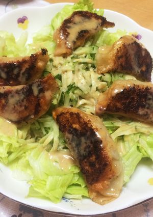 餃子の王将生餃子でサラダ-レシピのメイン写真