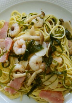 羅臼昆布DE和風パスタ-レシピのメイン写真