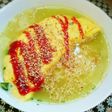 オムレツのせて大満足!塩ラーメン☆