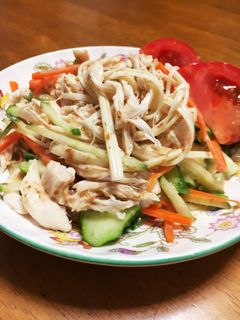 鶏ササミde簡単サラダ-レシピのメイン写真
