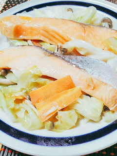塩鮭のバター酒蒸し♪-レシピのメイン写真