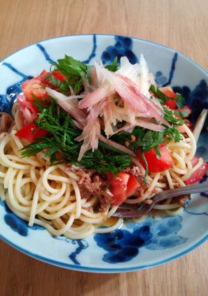 サバ味噌缶で!火を使わない夏の冷製パスタ-レシピのメイン写真