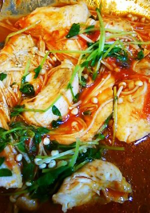 鶏のむね肉　トマト寒天煮込み-レシピのメイン写真