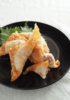 えのきと梅たっぷり揚げワンタン-レシピのメイン写真