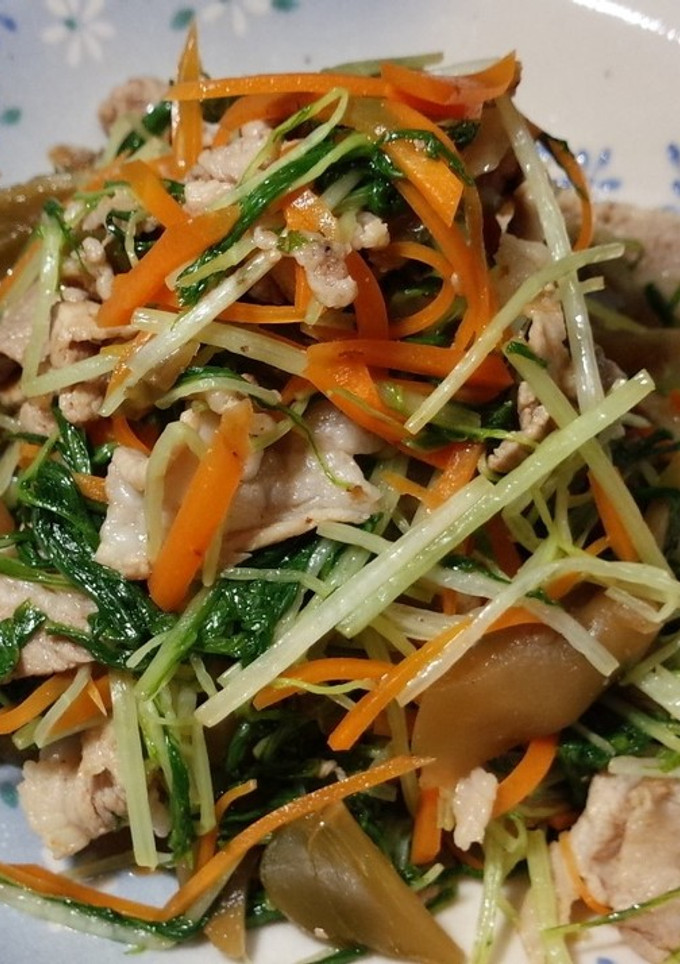 豚肉とザーサイの水菜炒め-レシピのメイン写真