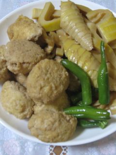 鶏だんごとたけのこの煮物-レシピのメイン写真