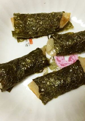 ぎょにぎりw　餃子のノリ巻き-レシピのメイン写真