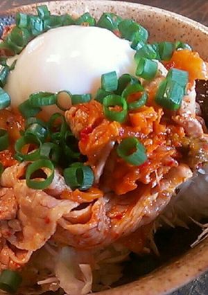 冷製豚キムチの冷やしねこまんま(ФωФ)-レシピのメイン写真