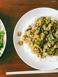 ナスとパプリカのキーマカレー-レシピのメイン写真