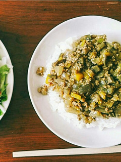 ナスとパプリカのキーマカレー-レシピのメイン写真