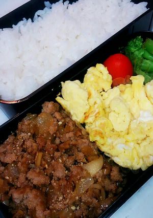 息子弁当　自分で仕上げる♥別盛り三色弁当-レシピのメイン写真
