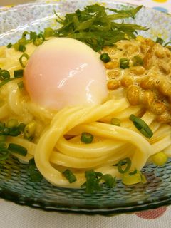 納豆とろろうどん-レシピのメイン写真