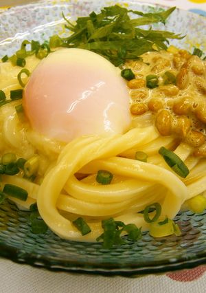 納豆とろろうどん-レシピのメイン写真