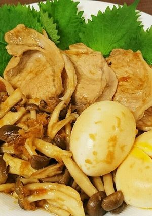 我が家のしょうが焼き！半熟卵添え-レシピのメイン写真