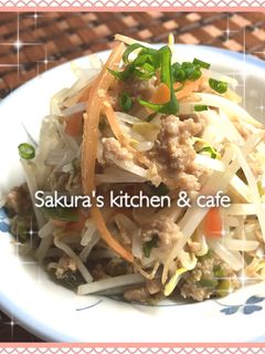 豚ひき肉で☆簡単!もやしの肉味噌和え♡-レシピのメイン写真