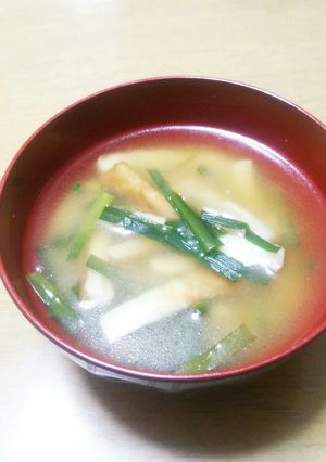 夏バテ防止？韮と竹輪のお味噌汁☆-レシピのメイン写真