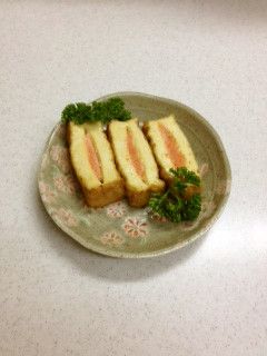 トースターで簡単!厚揚げの明太子サンド-レシピのメイン写真