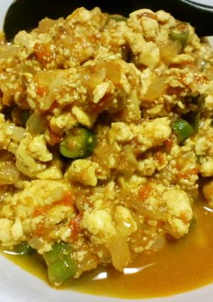 簡単!ベジタリアンの煎り豆腐っぽいカレー-レシピのメイン写真