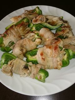 舞茸とピーマンの肉巻き-レシピのメイン写真