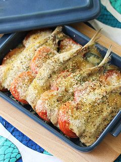 グリラーで トマトとイワシのパン粉焼き-レシピのメイン写真