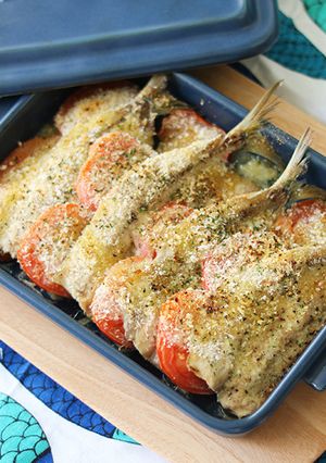 グリラーで　トマトとイワシのパン粉焼き-レシピのメイン写真