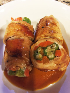 オクラと人参の甘辛肉巻き-レシピのメイン写真