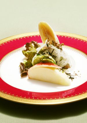 野菜とフルーツのサラダ　旅行の友添え-レシピのメイン写真