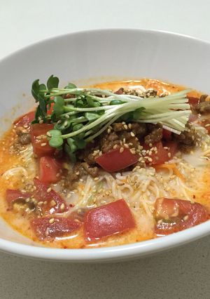 豆乳担々麺風そうめん-レシピのメイン写真