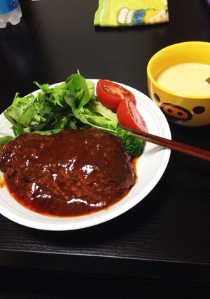 レンコン入りオリジナルデミハンバーグ-レシピのメイン写真