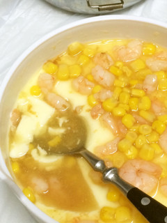 エビコーンあんかけ蒸し卵-レシピのメイン写真