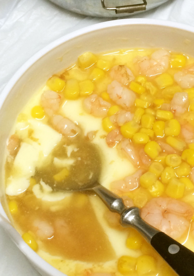 エビコーンあんかけ蒸し卵-レシピのメイン写真