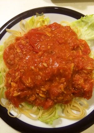 ツナトマトパスタ-レシピのメイン写真