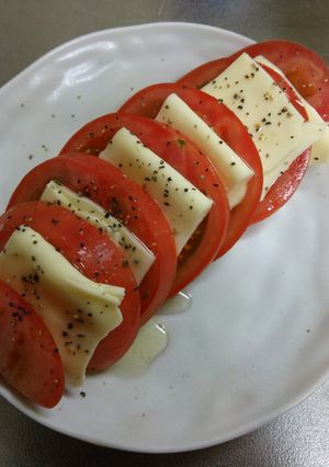 スライスチーズでカプレーゼ♪-レシピのメイン写真
