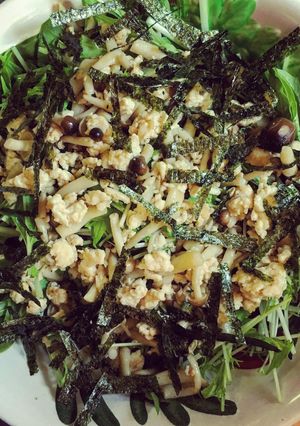 海苔たっぷり さっぱり水菜サラダ-レシピのメイン写真
