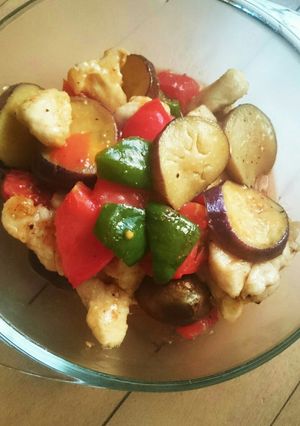 鶏むね肉と夏野菜の簡単炒め物-レシピのメイン写真