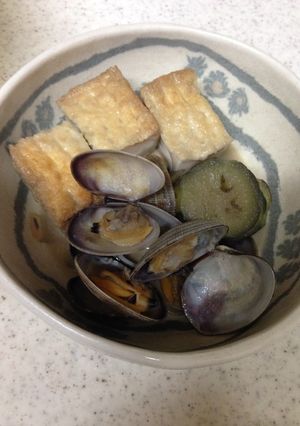 茄子と厚揚げとアサリの煮物-レシピのメイン写真