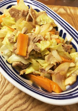 簡単◎野菜と豚肉のピリ辛味噌炒め-レシピのメイン写真