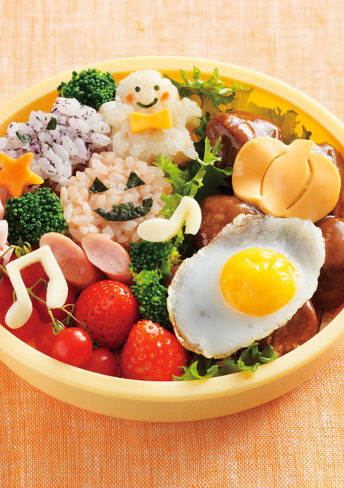 ハロウィンの3種押しご飯-レシピのメイン写真